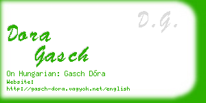 dora gasch business card